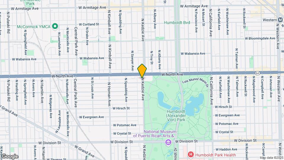 1542 N Kedzie Ave Map and Location Details