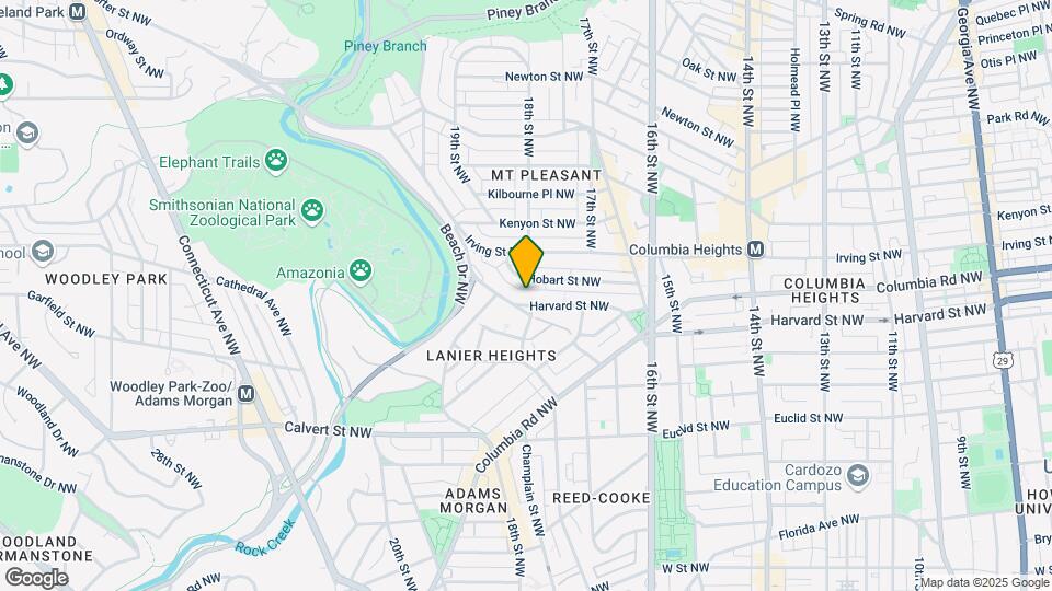 1751 Harvard St NW Map and Location Details
