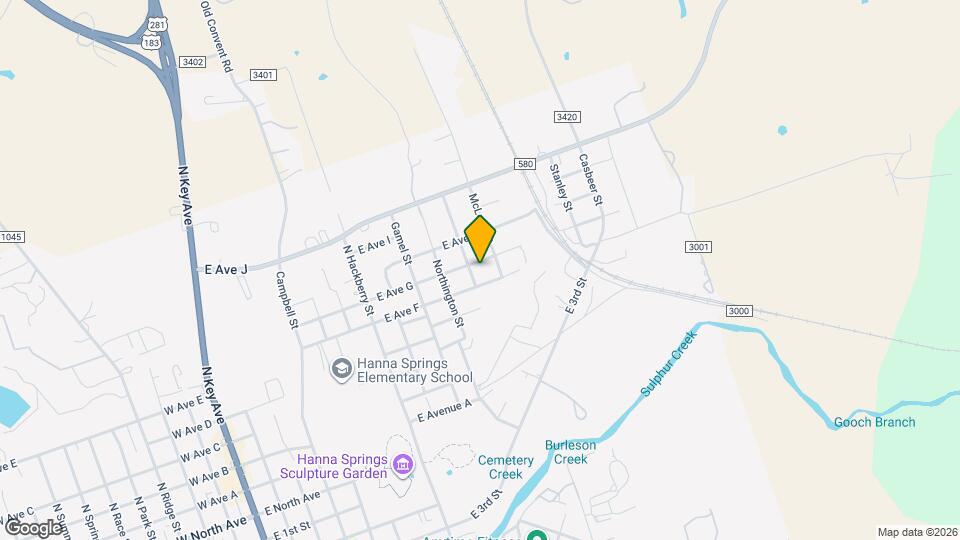 1204 E Ave G Map and Location Details