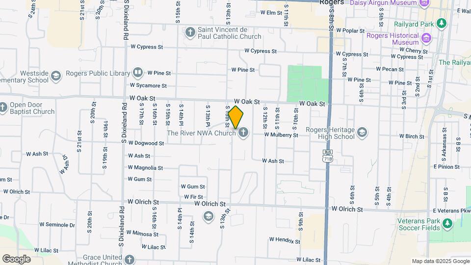 1001 S 13th St Map and Location Details