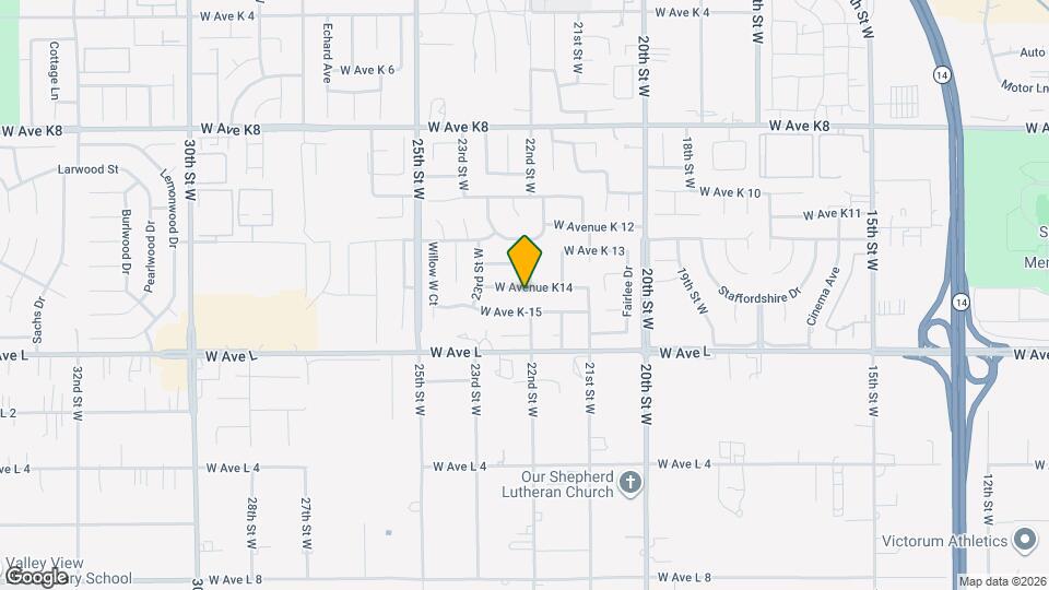 2206 W Avenue K14 Map and Location Details