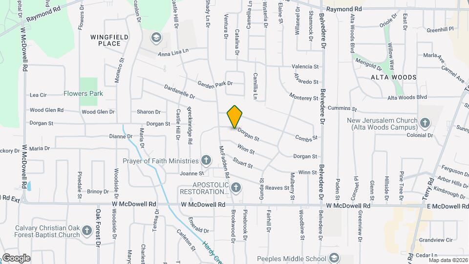 1033 Dorgan St Map and Location Details