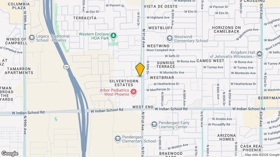 9115 W Glenrosa Ave Map and Location Details