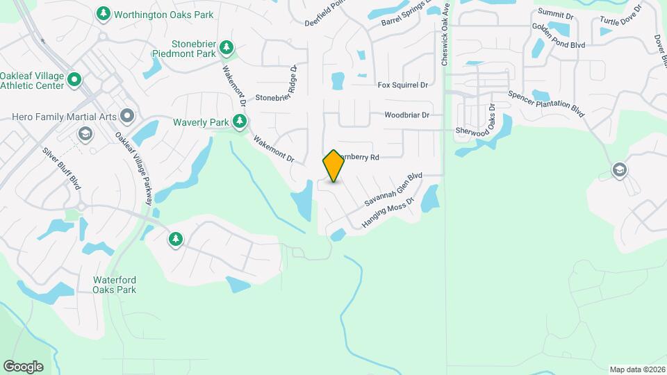 4406 Hanging Moss Dr Map and Location Details