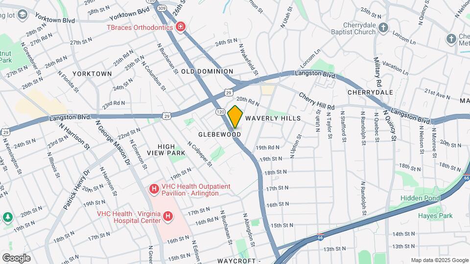 2025 N Glebe Rd Map and Location Details