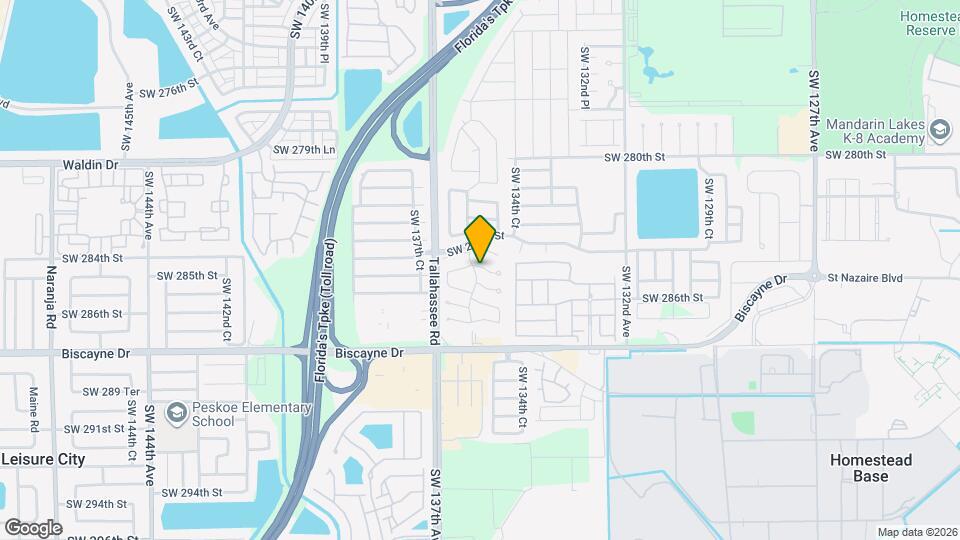 13572 SW 285th Terrace Map and Location Details