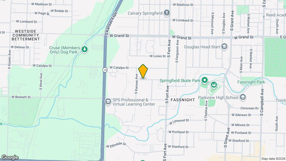 1524 W Meadowmere St Map and Location Details