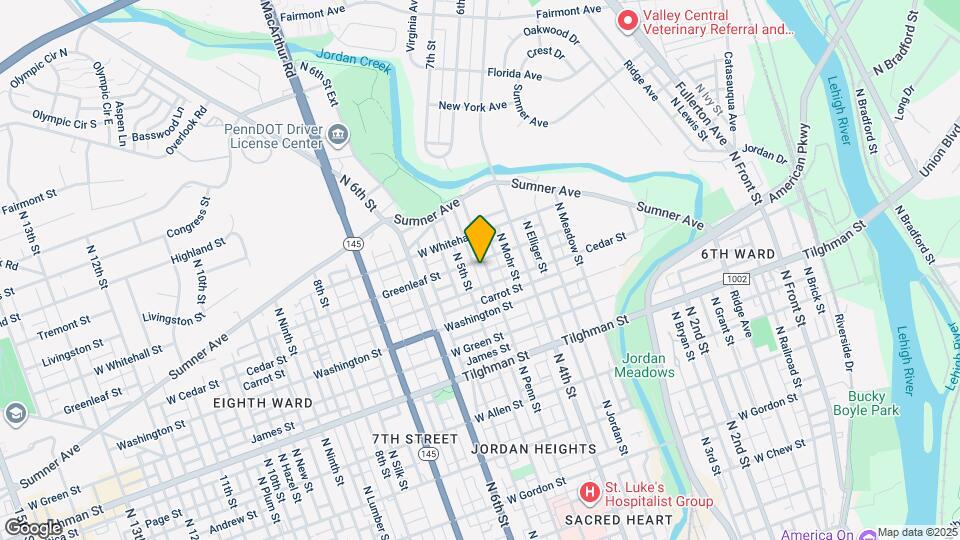 852 N Penn St Map and Location Details