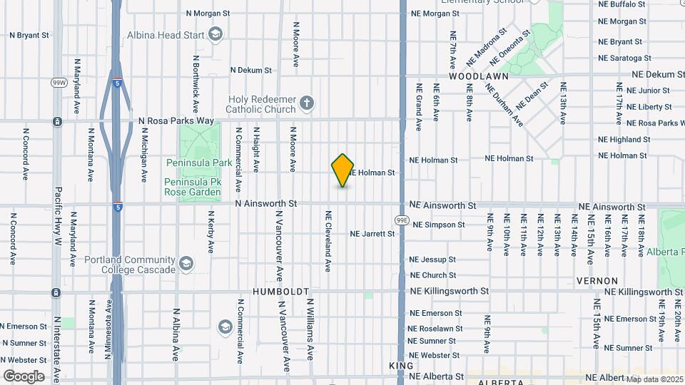 6023 NE Rodney Ave Map and Location Details