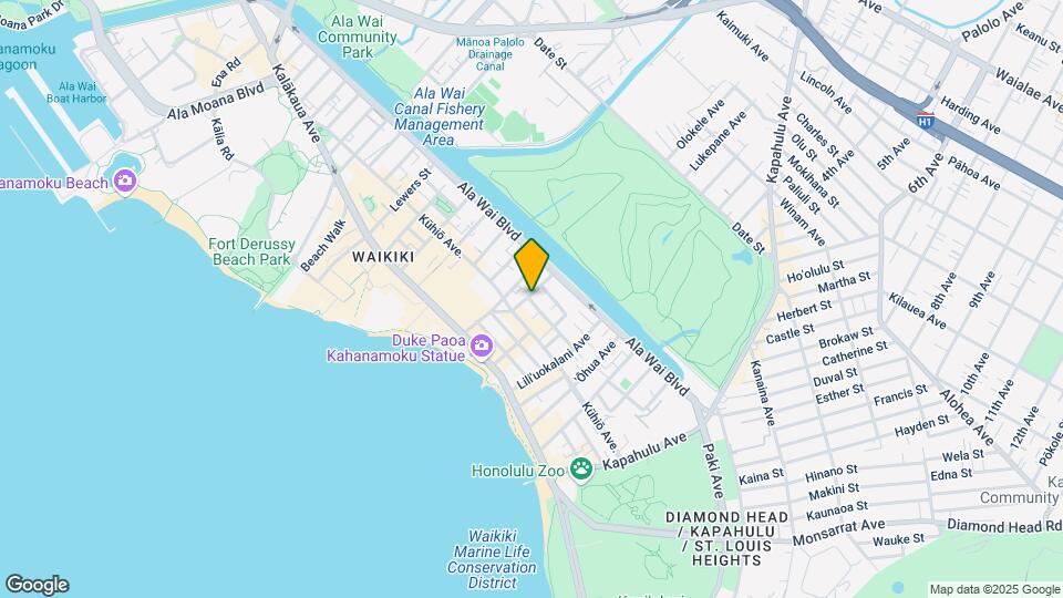 235 Kaiulani Ave Mapa y Detalles de la Ubicación