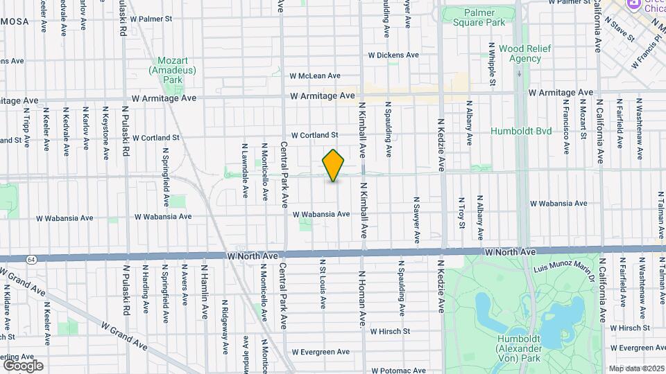 1742 N St Louis Ave Map and Location Details