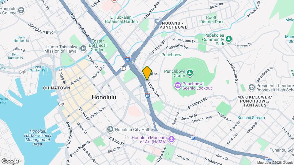 245 Iolani Ave Map and Location Details