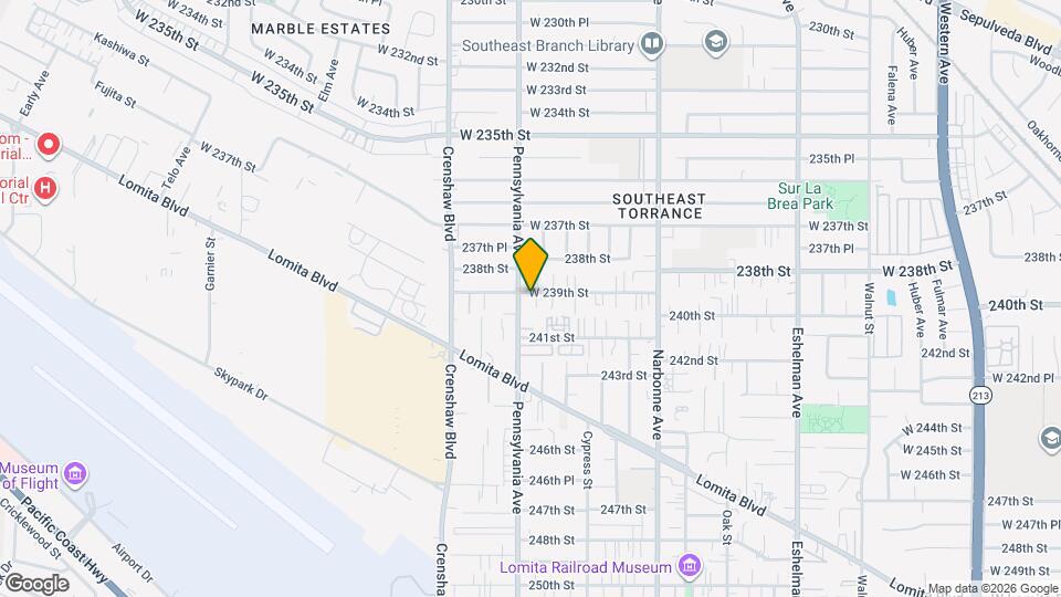 2370 W 239th St Mapa y Detalles de la Ubicación