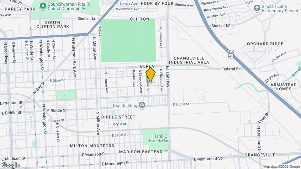 1401 N Potomac St Map and Location Details