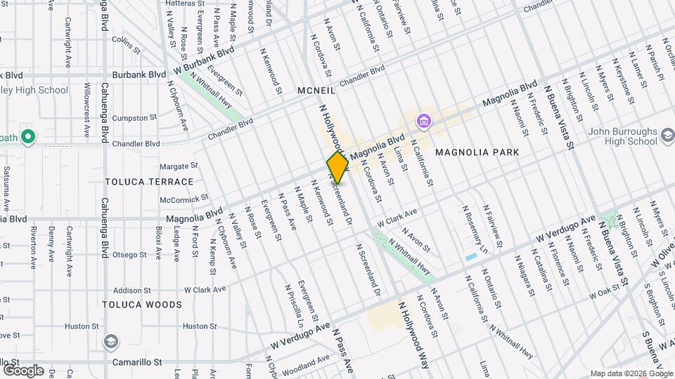 916 N Screenland Dr, Unit A Map and Location Details