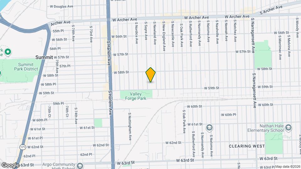 5845 S Sayre Ave Map and Location Details