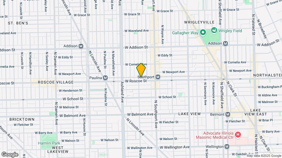 1454 W Roscoe St Map and Location Details