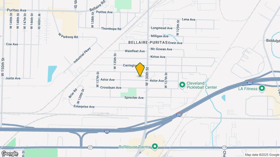 13104 Astor Ave Map and Location Details