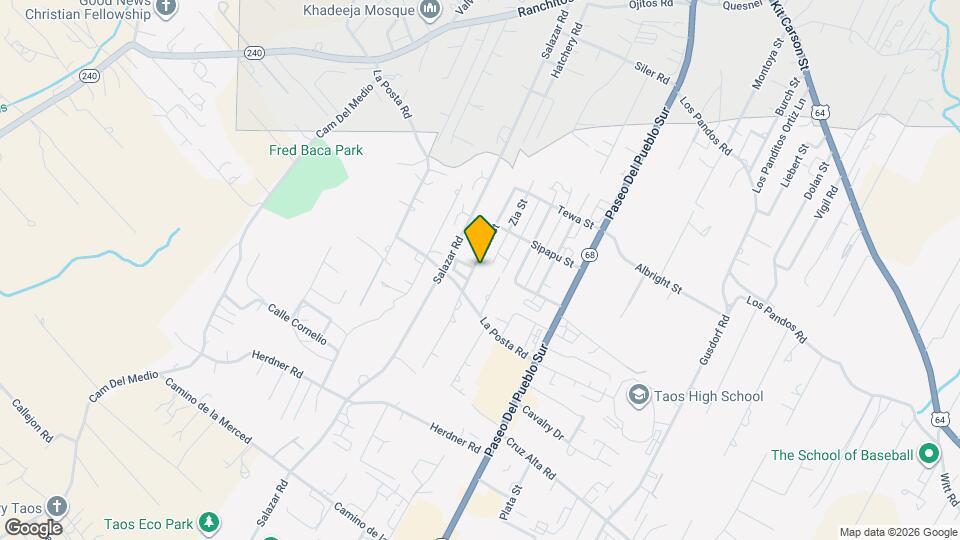 623 Zuni St, Unit D Map and Location Details