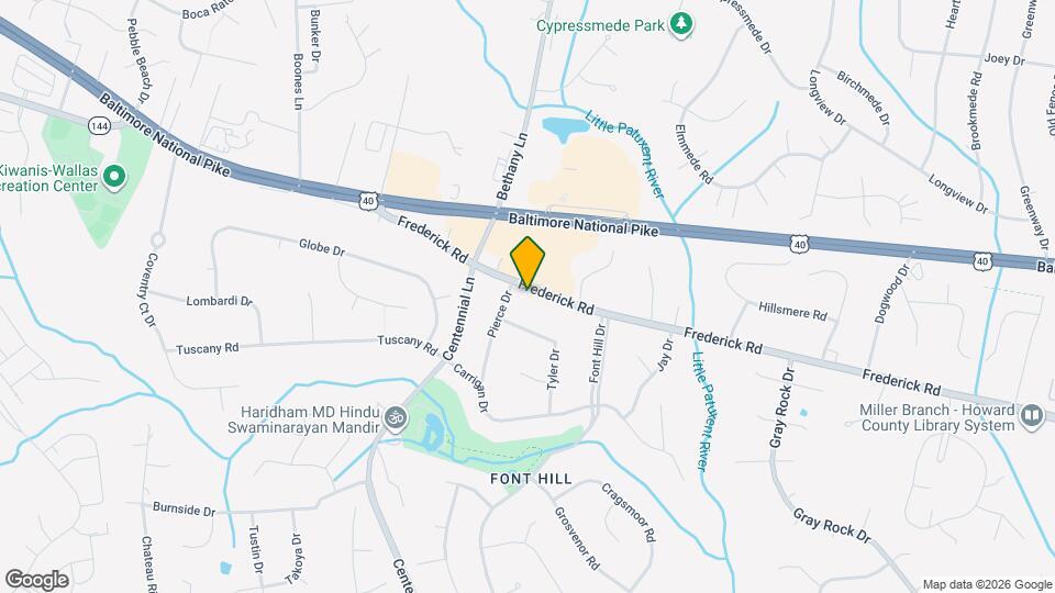 9957 Frederick Rd Map and Location Details