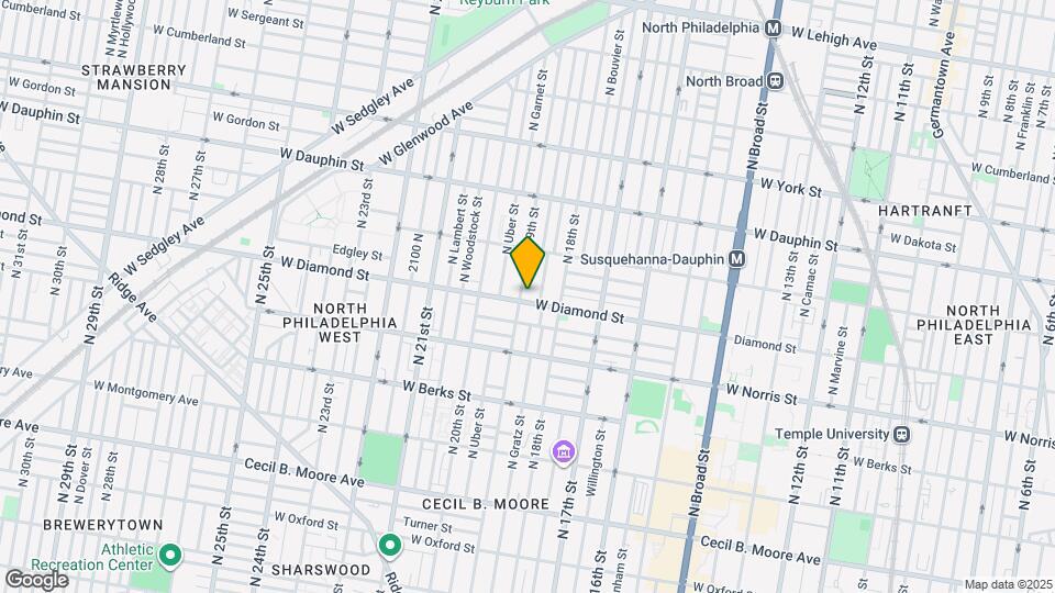 1831 W Diamond St Map and Location Details