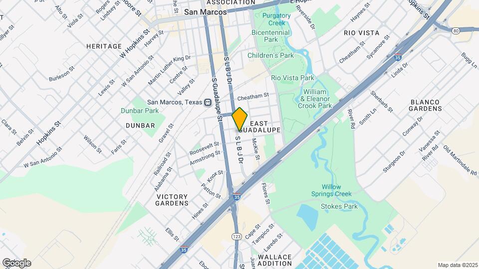 613 S L B J Dr Map and Location Details