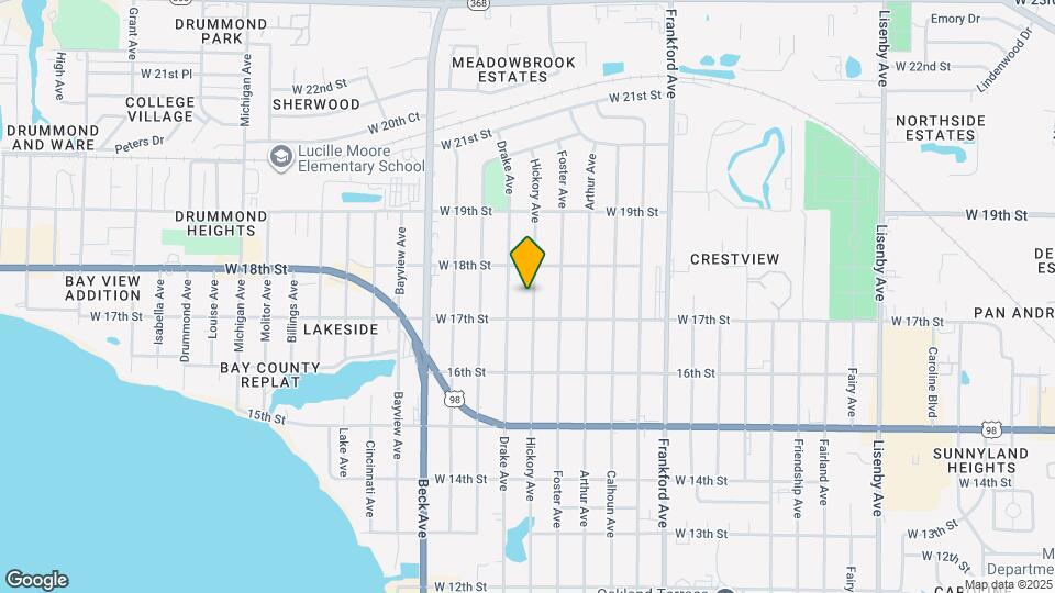 1709 Hickory Ave Map and Location Details