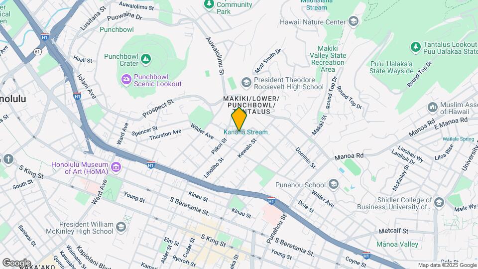 1630 Liholiho St, Unit 1606 Map and Location Details