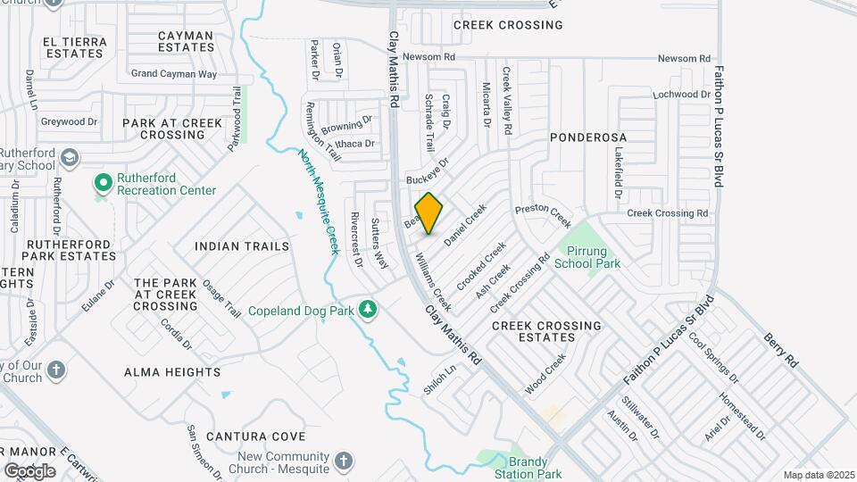 2516 Hackberry Creek Map and Location Details