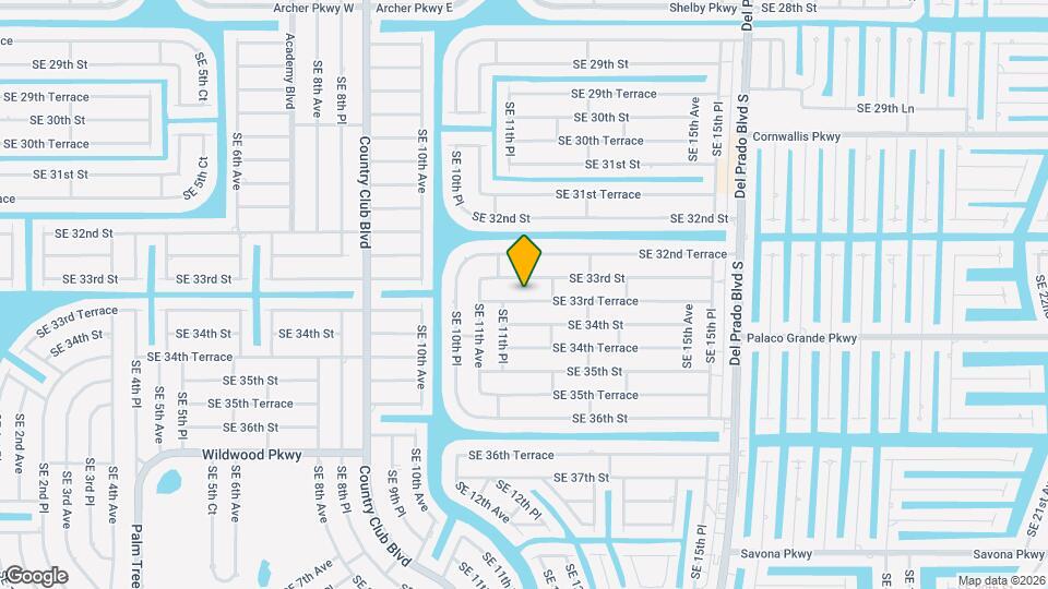 1125 SE 33rd Terrace Map and Location Details