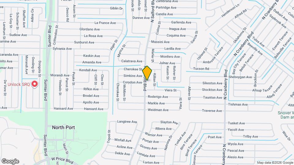 2598 N Salford Blvd Mapa y Detalles de la Ubicación