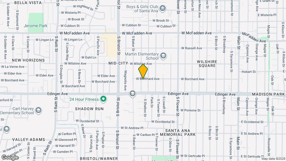 1401 S Rosewood Ave Map and Location Details