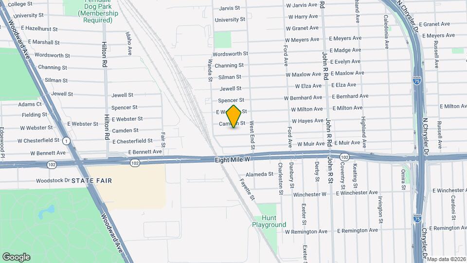1381 E Chesterfield St Map and Location Details