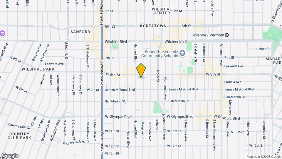 819 S Kingsley Dr Map and Location Details