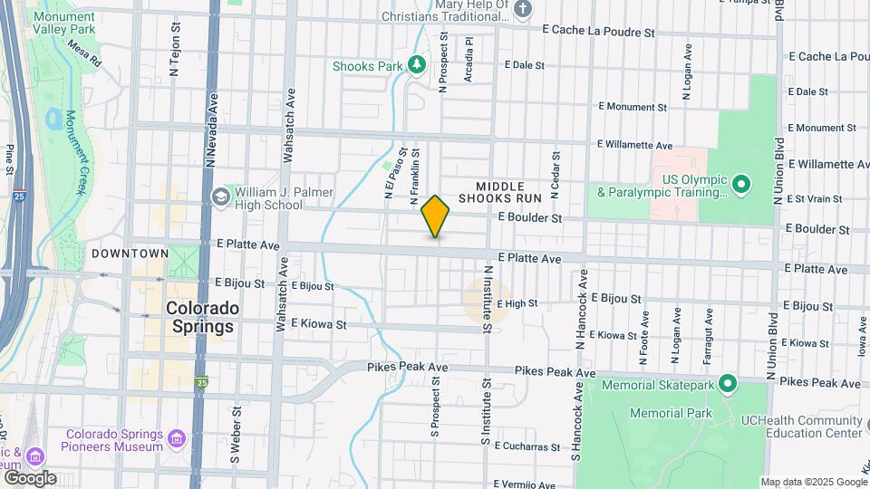 750 E Platte Ave Map and Location Details