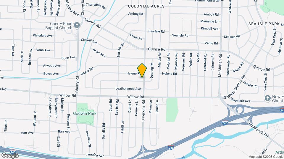1609 S Perkins Rd Map and Location Details