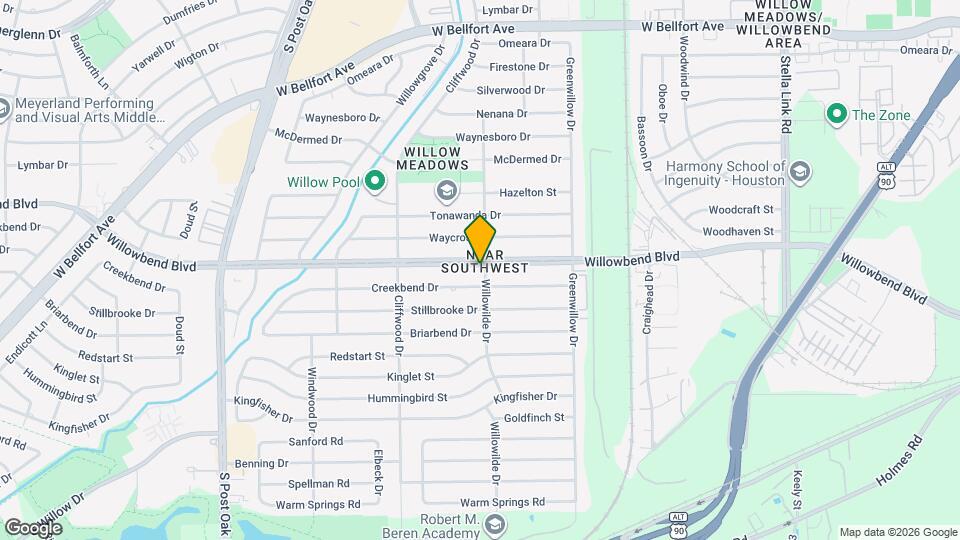 4501 Willowbend Blvd Map and Location Details