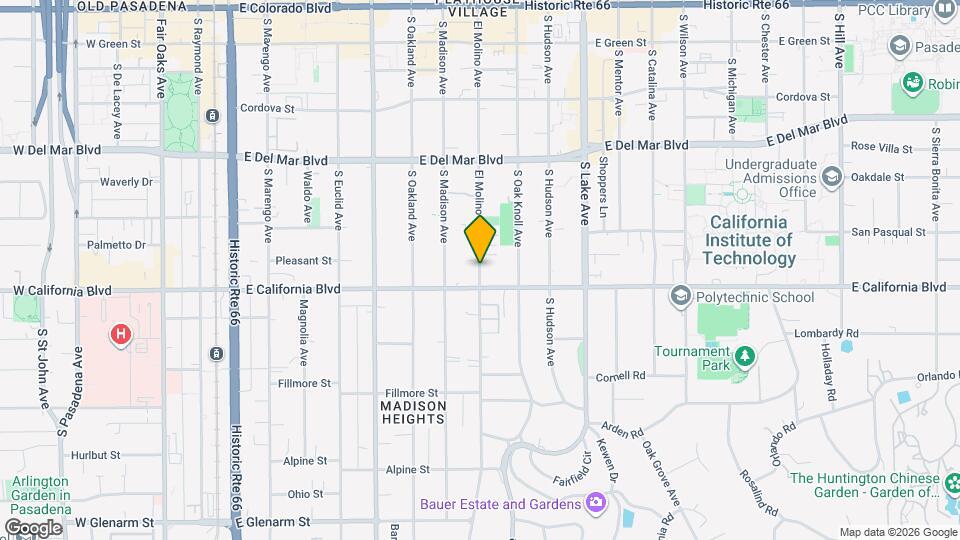 536 S El Molino Ave Map and Location Details