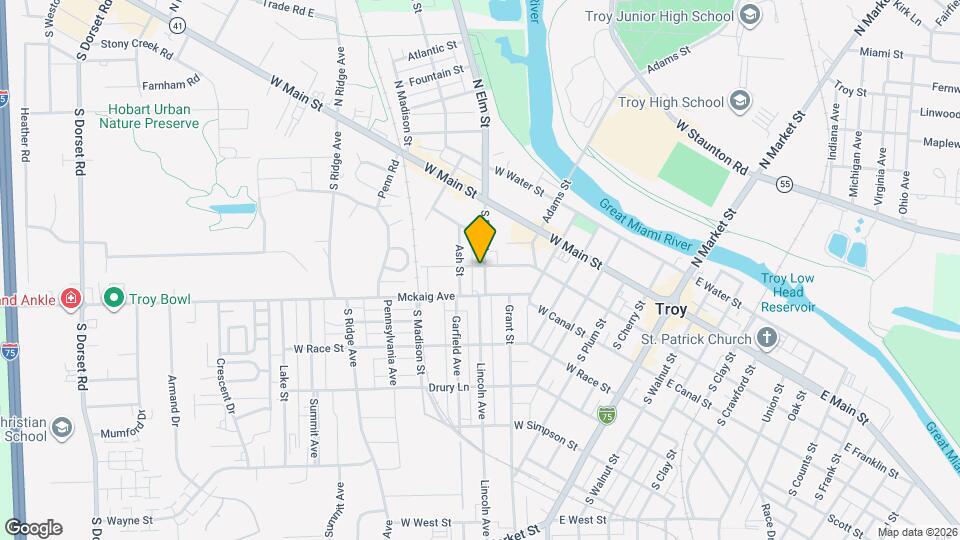 204 S Elm St Map and Location Details