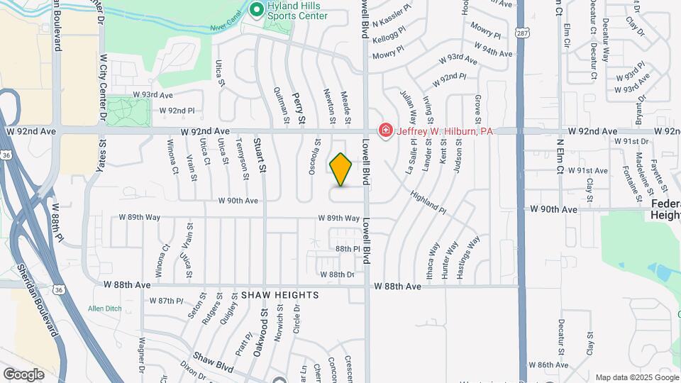 3642 W 90th Pl Map and Location Details