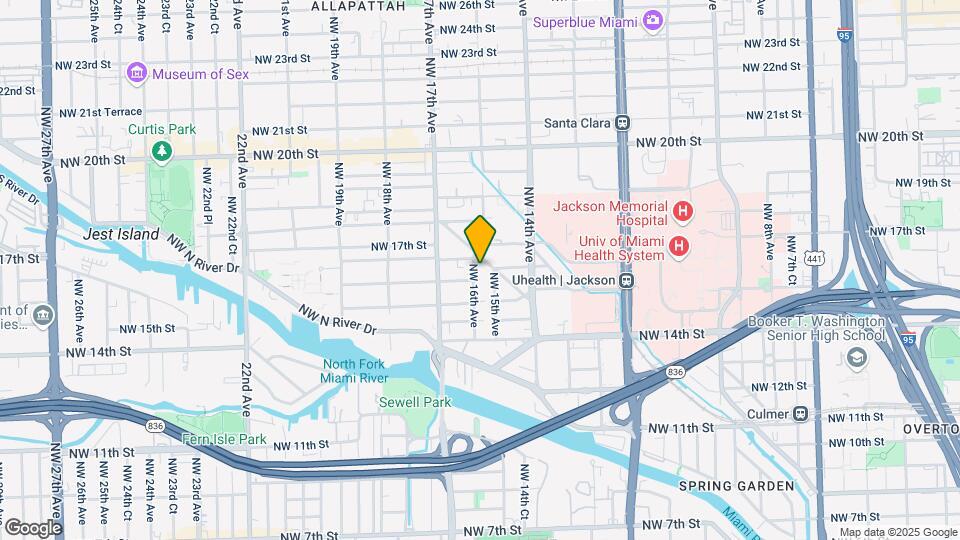 1621 NW 16th Ave Map and Location Details