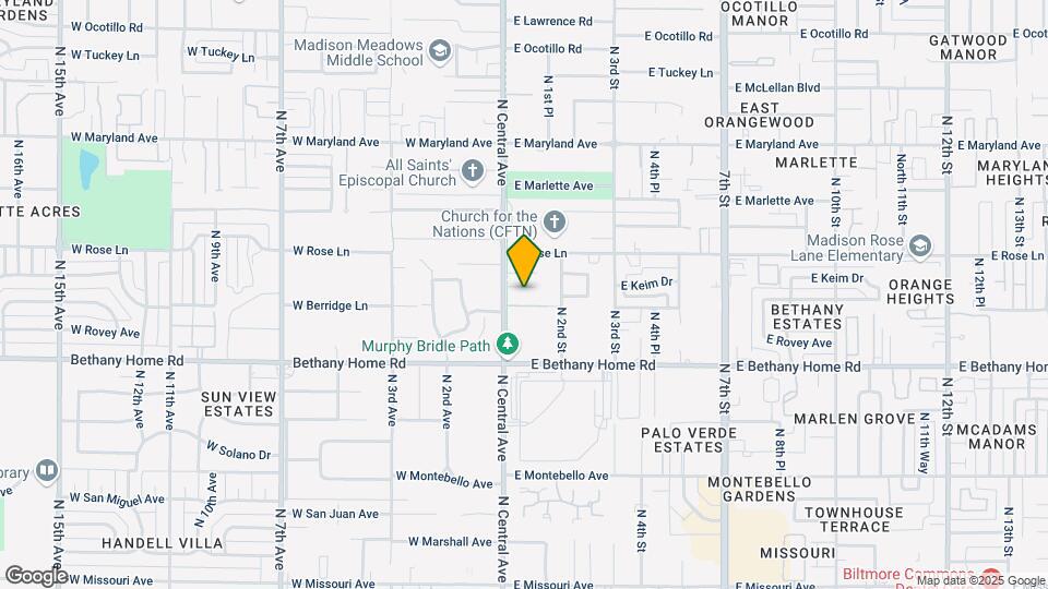 6125 N Central Ave Mapa y Detalles de la Ubicación