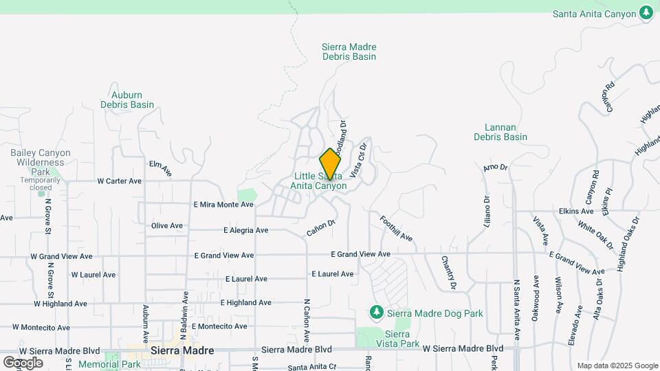 Sierra Bungalows Mapa y Detalles de la Ubicación