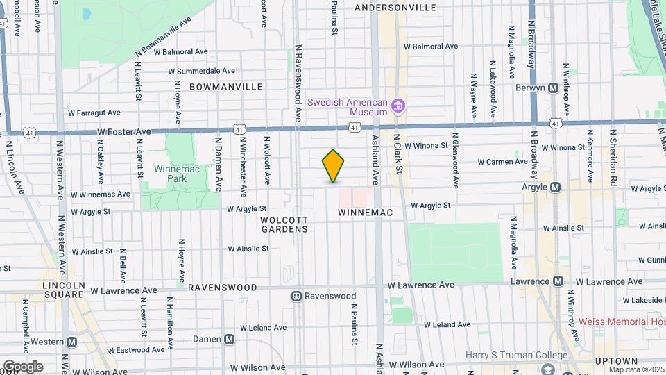 1733 W Winnemac Ave, Unit 2 Map and Location Details
