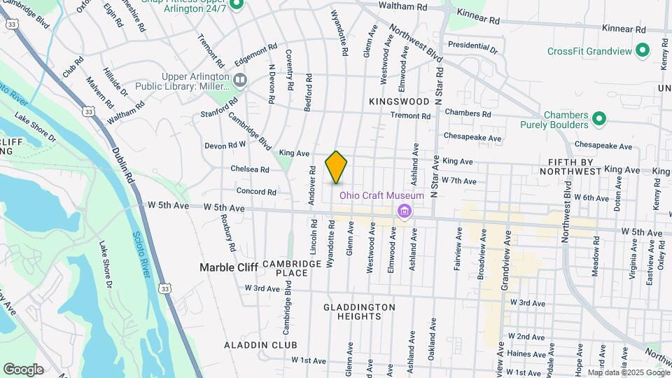 1658 Wyandotte Rd Map and Location Details