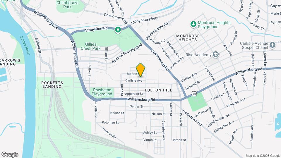 1302 Carlisle Ave Map and Location Details