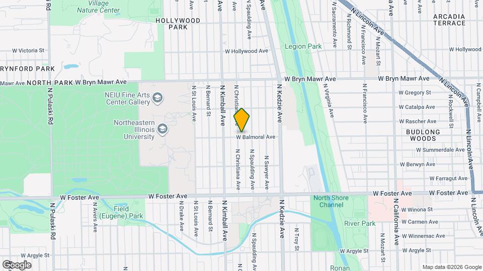 3314 W Balmoral Ave, Unit #2 Mapa y Detalles de la Ubicación