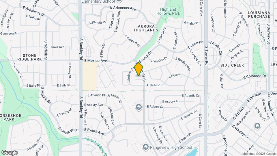 17659 E Utah Pl Mapa y Detalles de la Ubicación