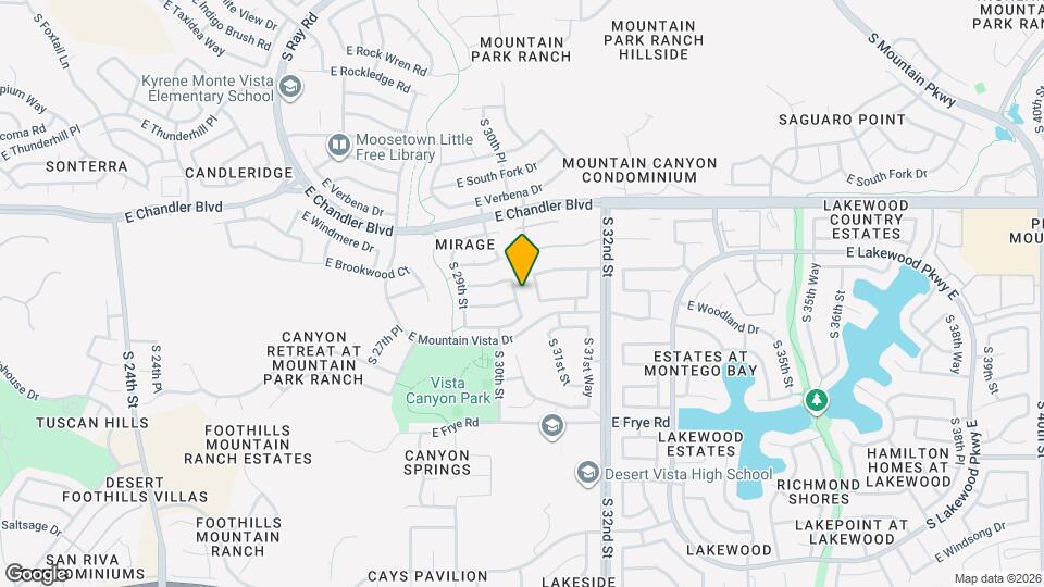 15851 S 30th Pl Map and Location Details