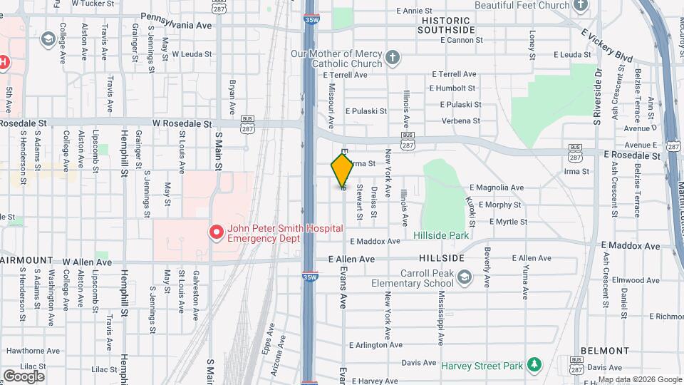 1318 Evans Ave Map and Location Details